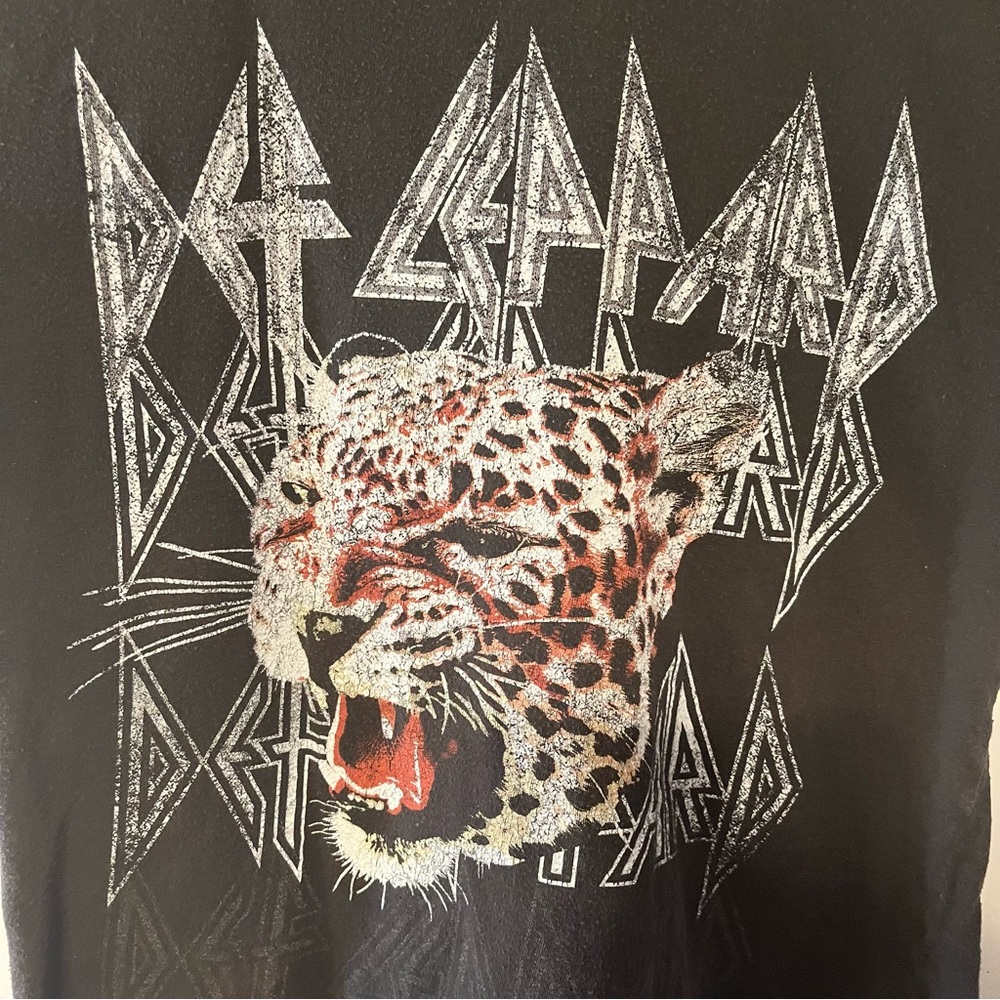 Def Leopard t-shirt, size medium, dark gray hundred percent cotton. - Picture 3 of 9